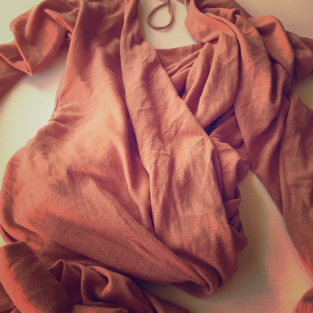 Dusty rose multi-way cardigan [moda international]